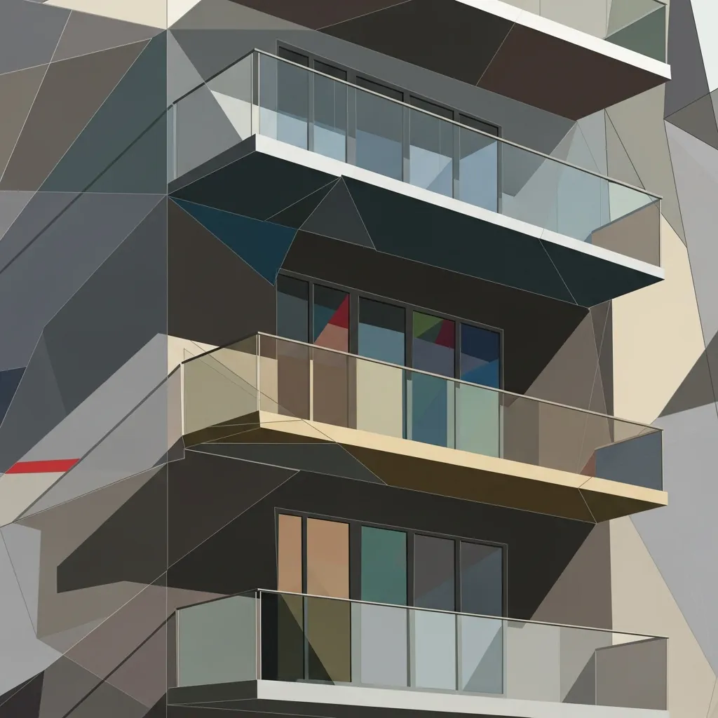 Abstracte illustratie van balkonlaag