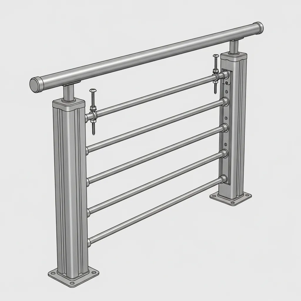 Illustratie van railing module